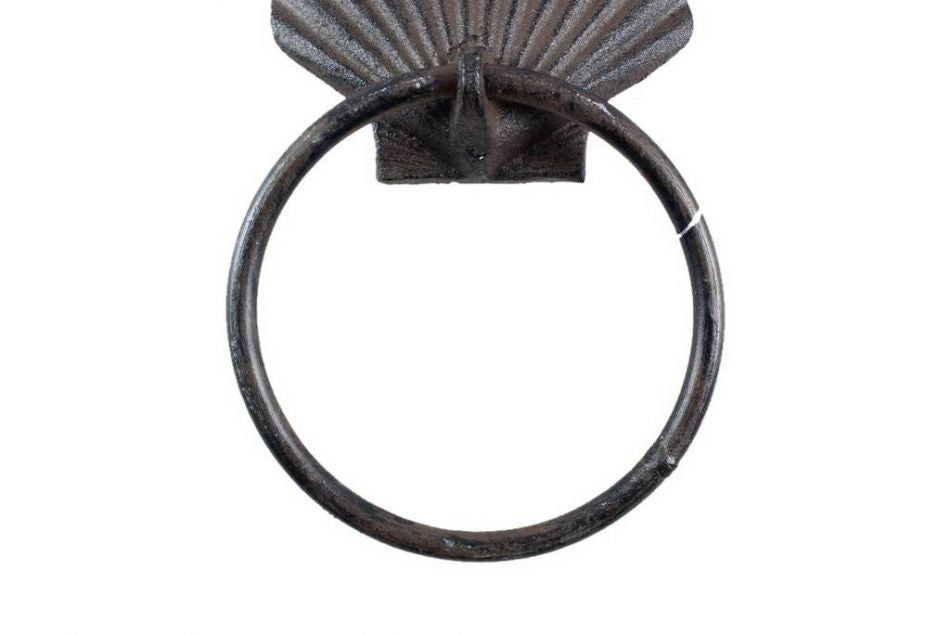 Cast Iron Seashell Towel Holder 8.5"