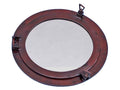 Antique Copper Decorative Ship Porthole Mirror 24"