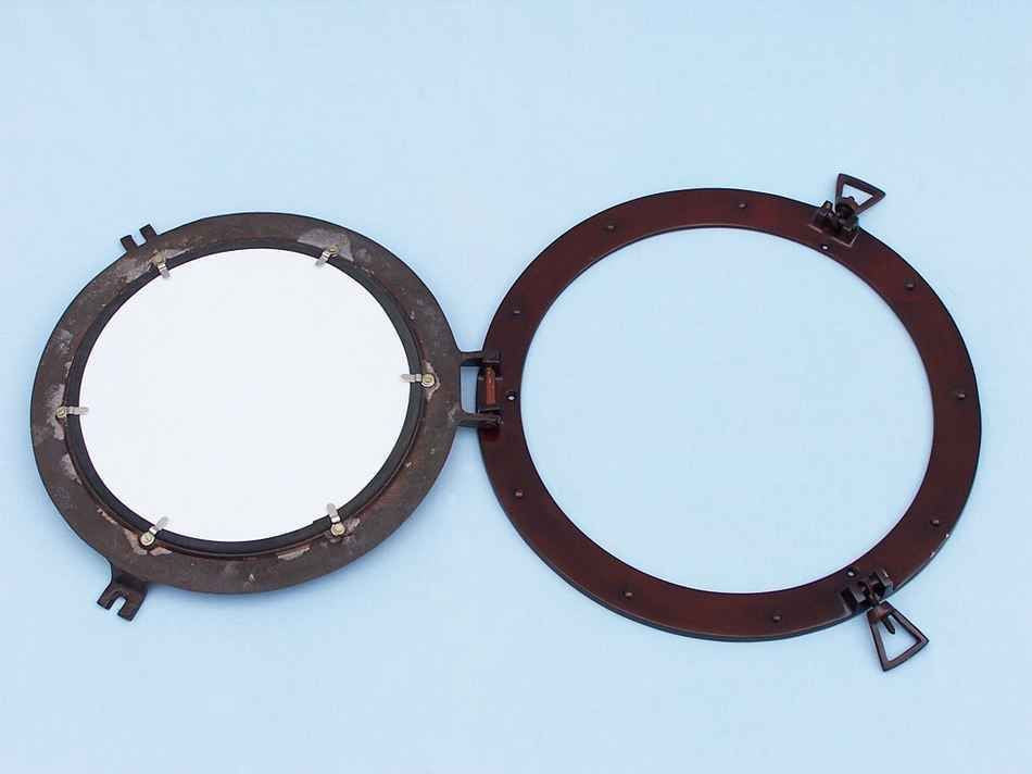 Deluxe Class Antique Copper Porthole Window 24"
