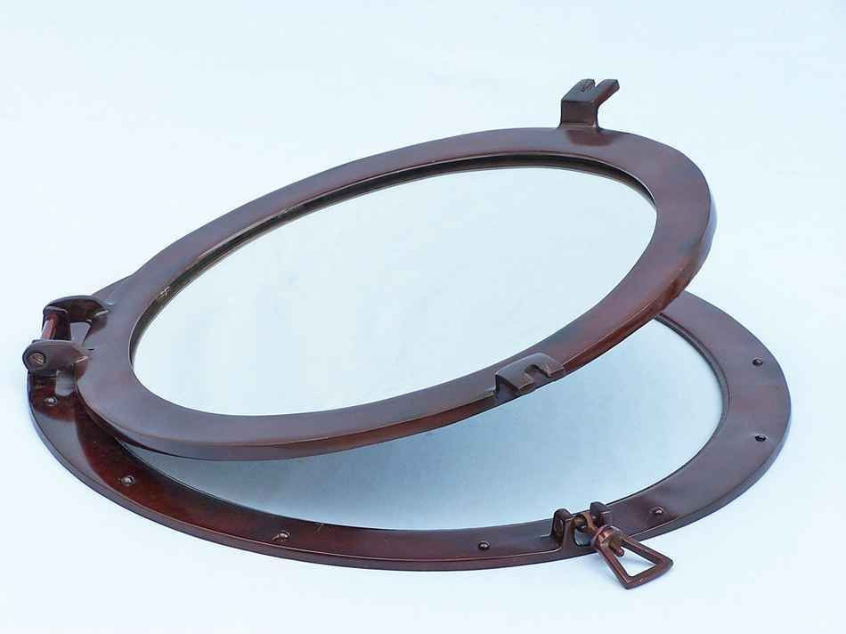 Deluxe Class Antique Copper Porthole Window 24"