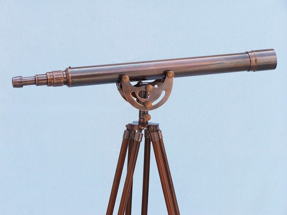 Floor Standing Antique Copper Anchormaster Telescope 65"