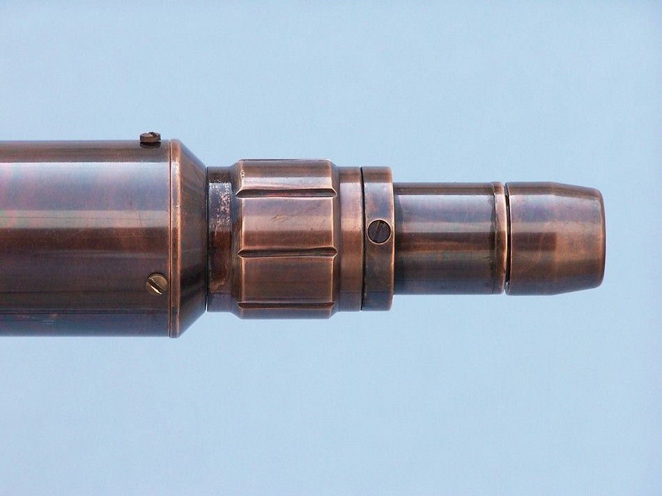 Floor Standing Antique Copper Anchormaster Telescope 65"