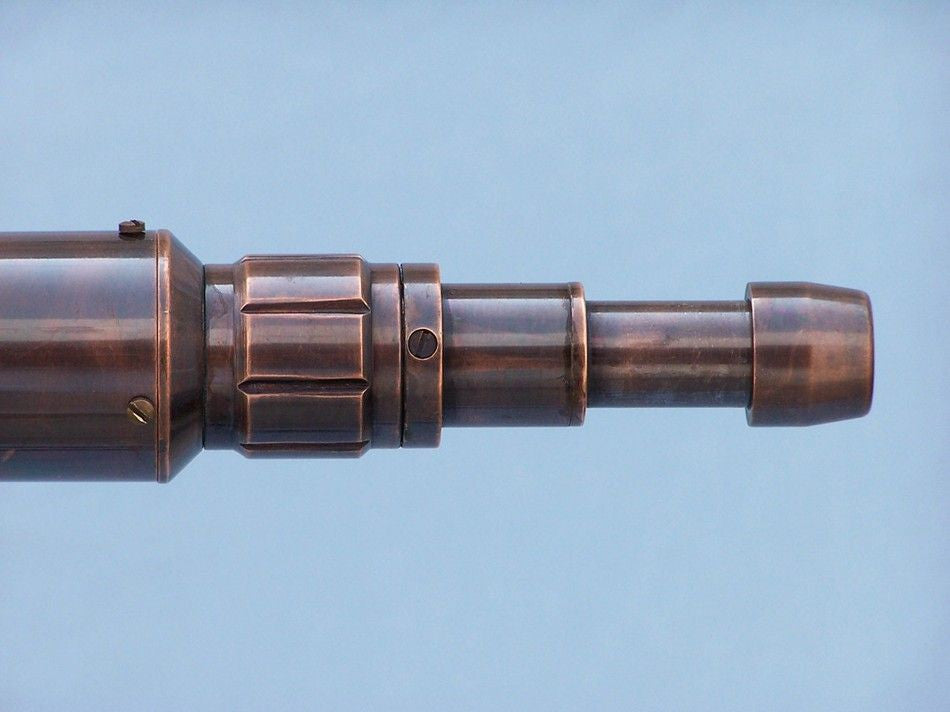 Floor Standing Antique Copper Anchormaster Telescope 65"