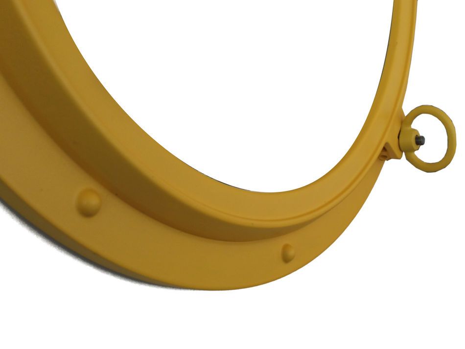 Yellow Decorative Ship Porthole Window 24""