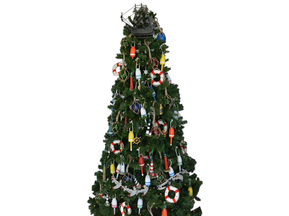 Wooden Flying Dutchman Model Pirate Ship Christmas Tree Topper Decoration