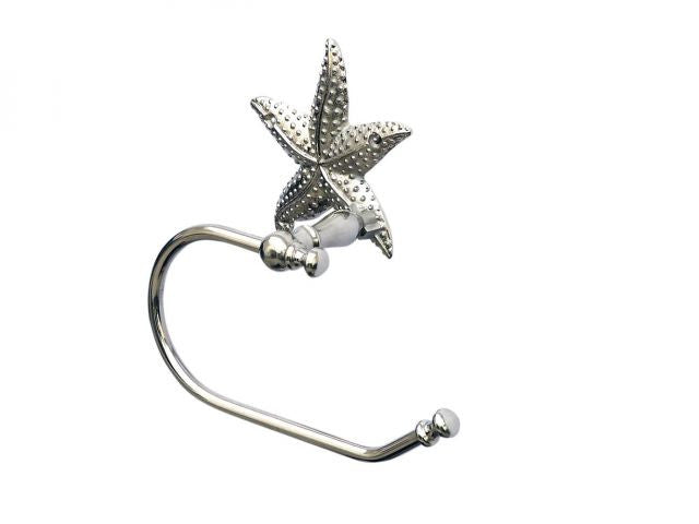 Chrome Starfish Hand Towel Holder 10"