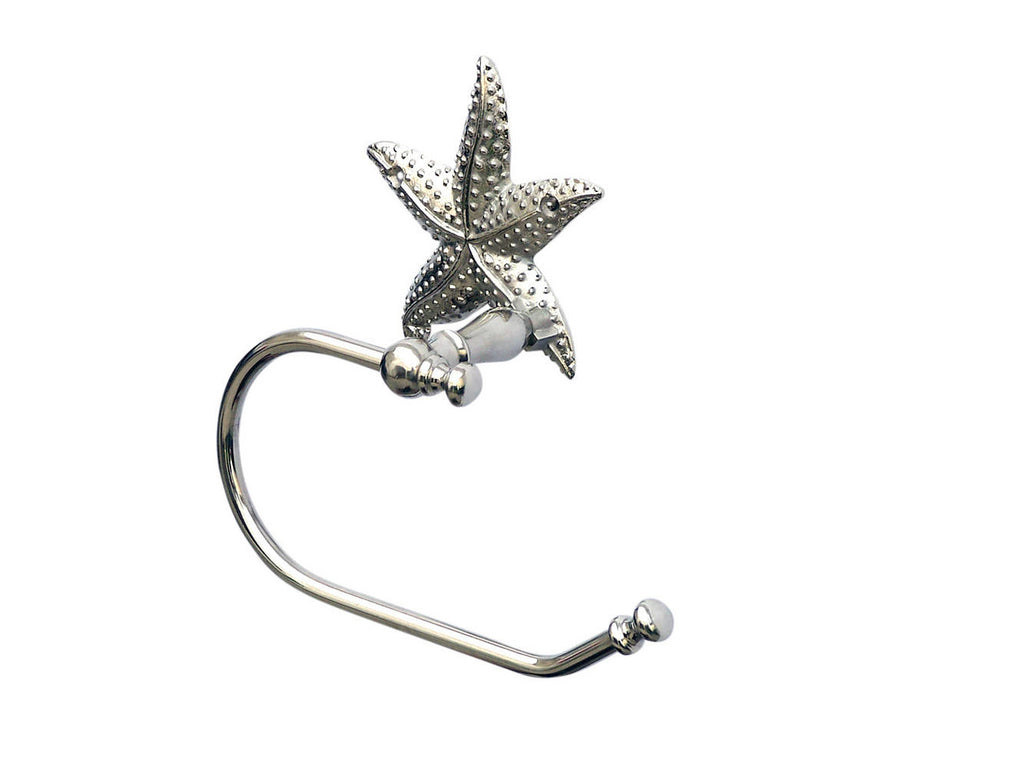 Chrome Starfish Toilet Paper Holder 10"