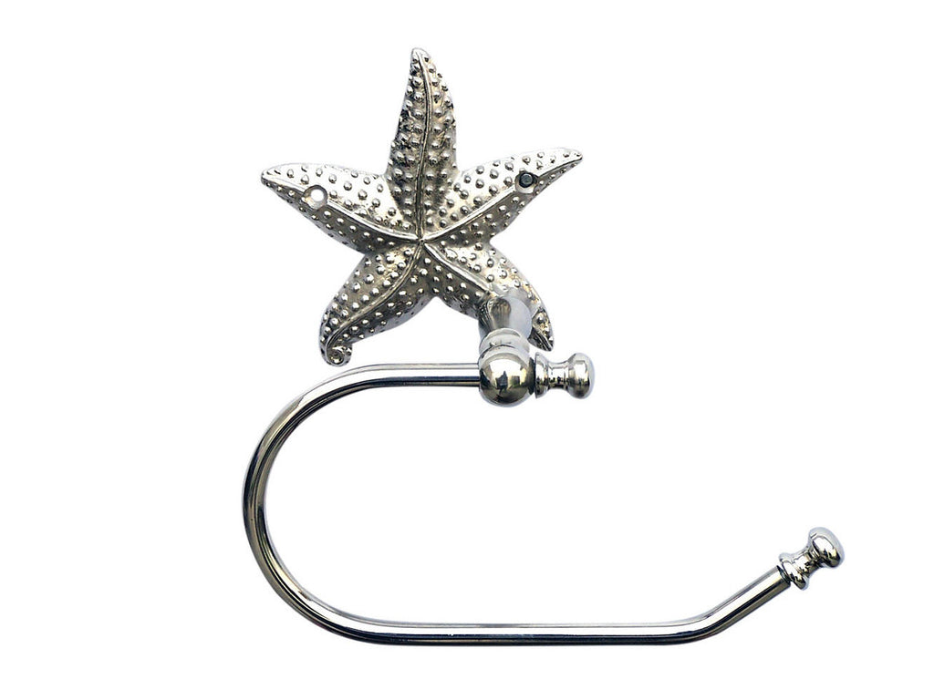 Chrome Starfish Toilet Paper Holder 10"