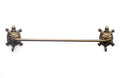 Antique Brass Turtle Bath Towel Holder 28"