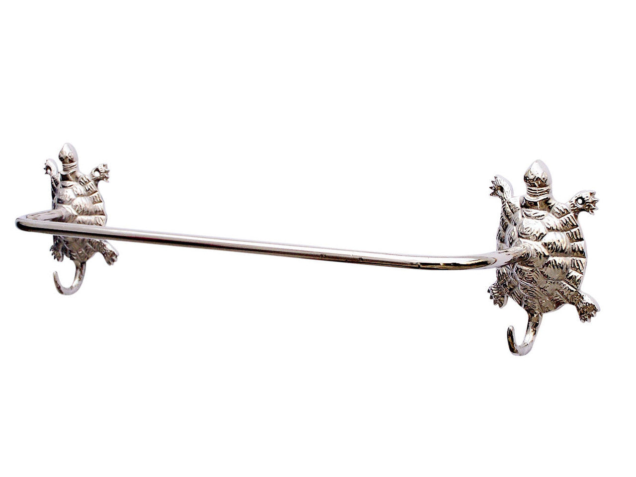 Chrome Turtle Bath Towel Holder 28"