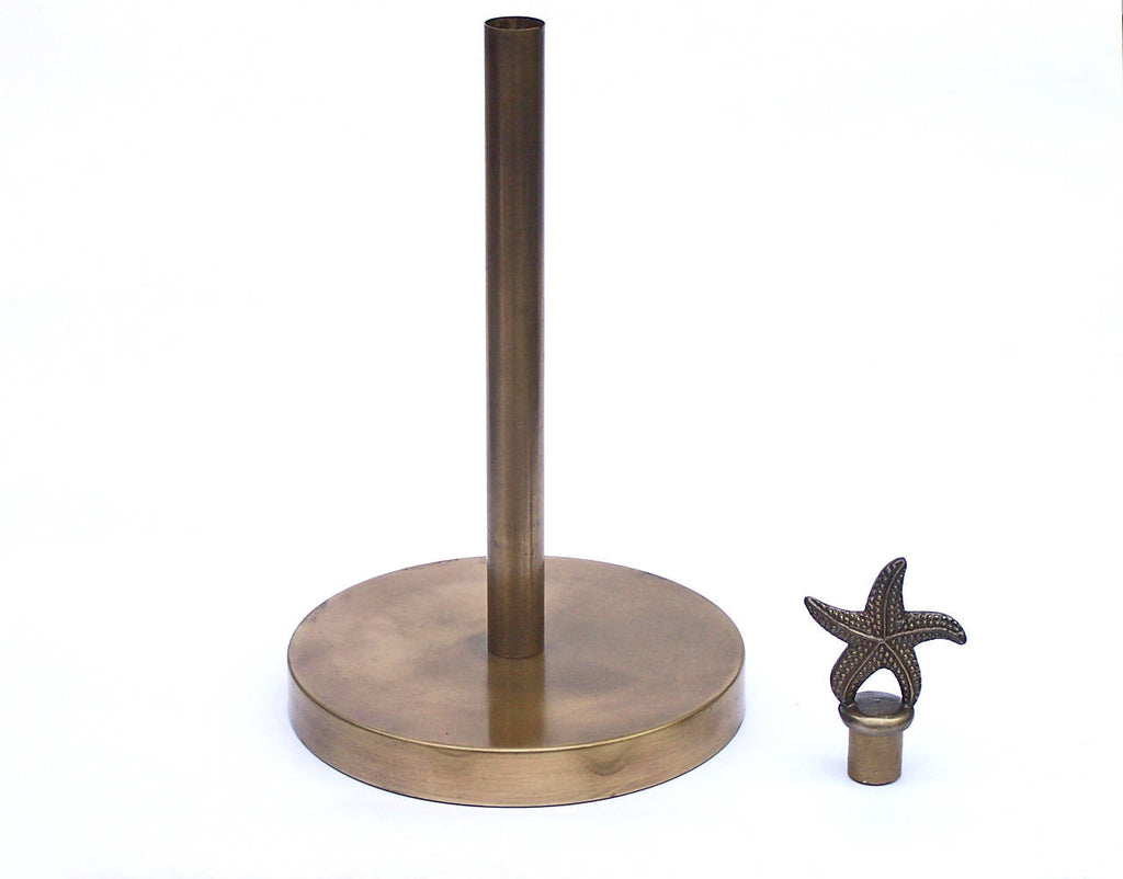 Antique Brass Starfish Paper Towel Holder 16"
