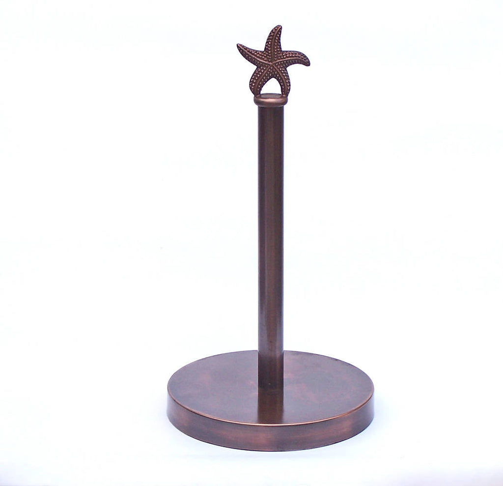 Antique Copper Starfish Extra Toilet Paper Stand 16"