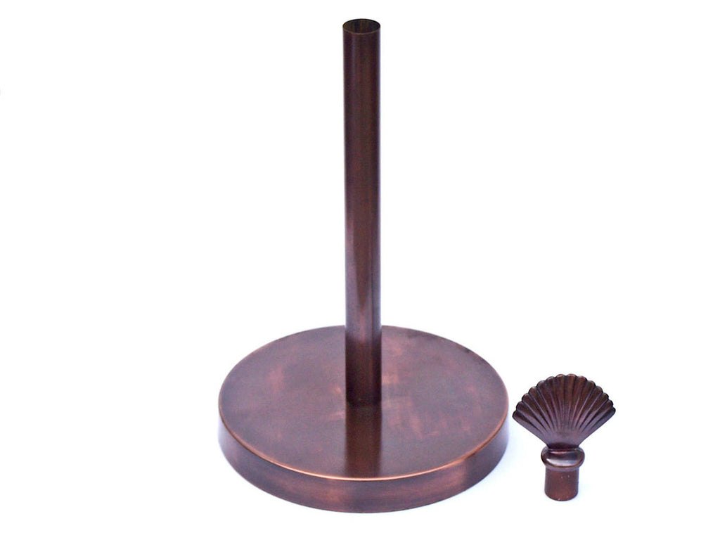 Antique Copper Sea Shell Paper Towel Holder 16"