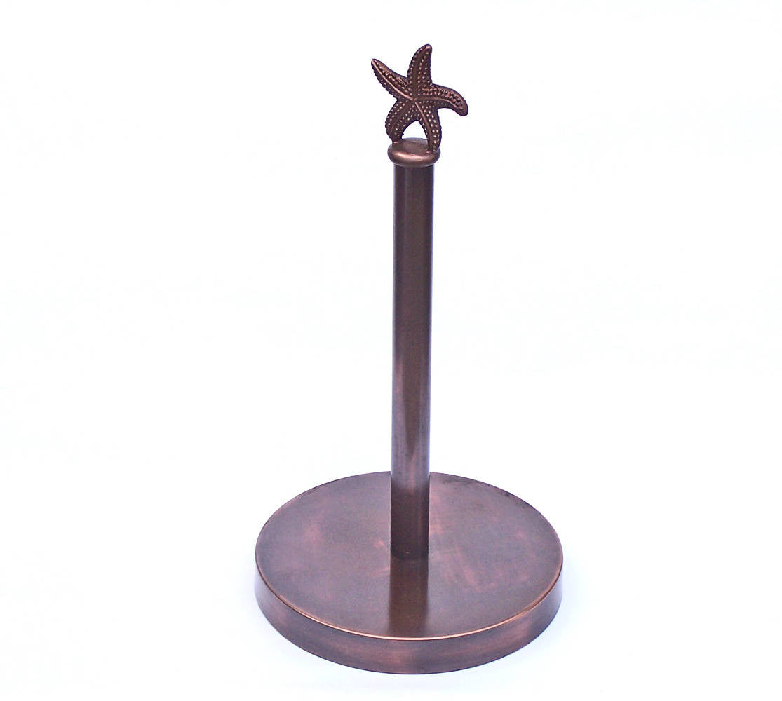 Antique Copper Starfish Paper Towel Holder 16"