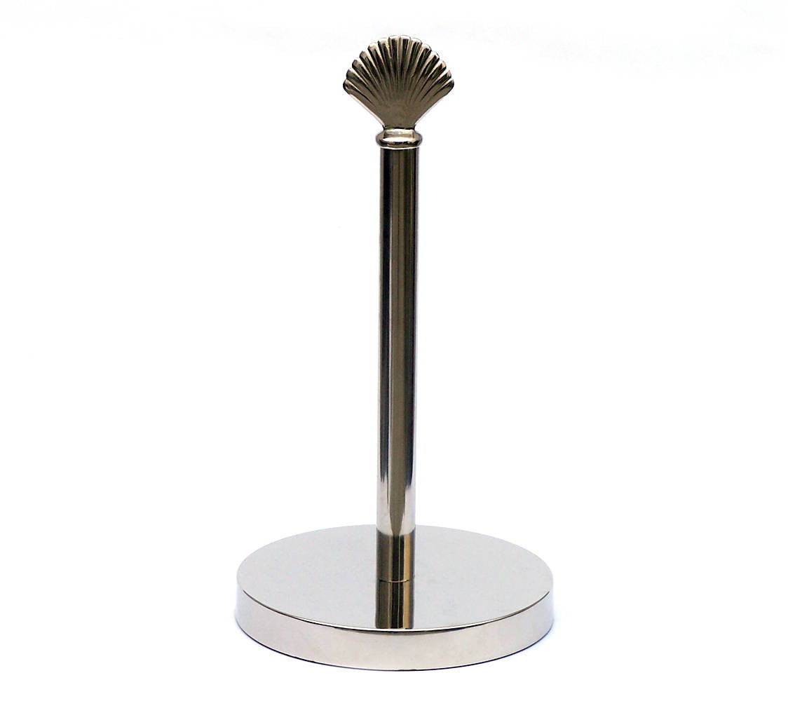 Chrome Sea Shell Extra Toilet Paper Holder 16"