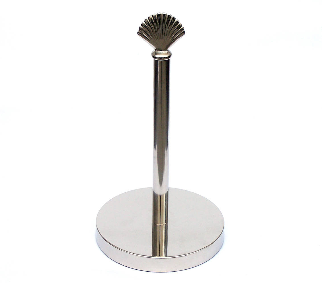 Chrome Sea Shell Paper Towel Holder 16"