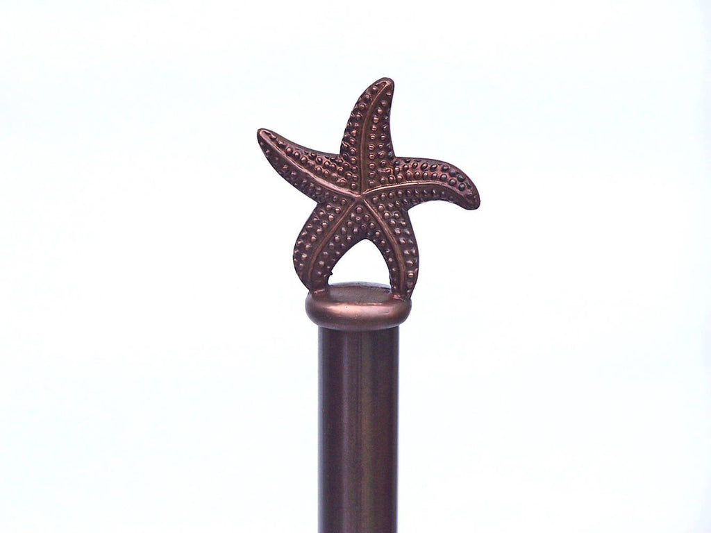 Antique Copper Starfish Extra Toilet Paper Stand 16"
