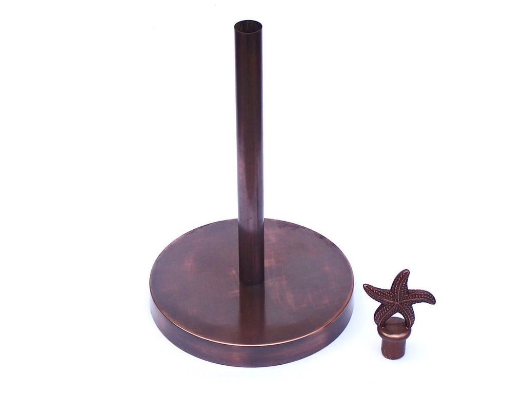 Antique Copper Starfish Paper Towel Holder 16"