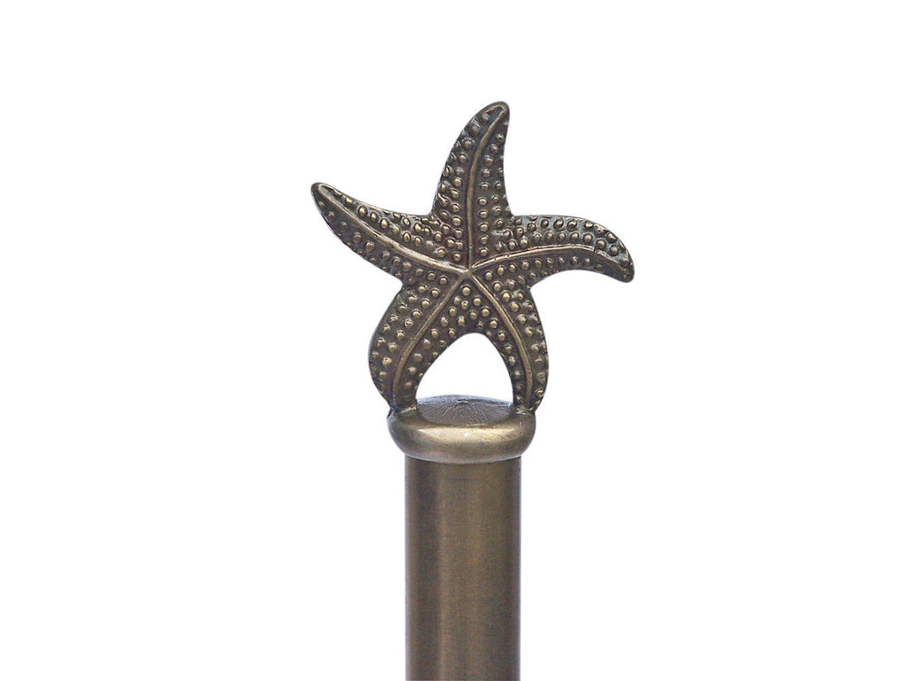Antique Brass Starfish Paper Towel Holder 16"