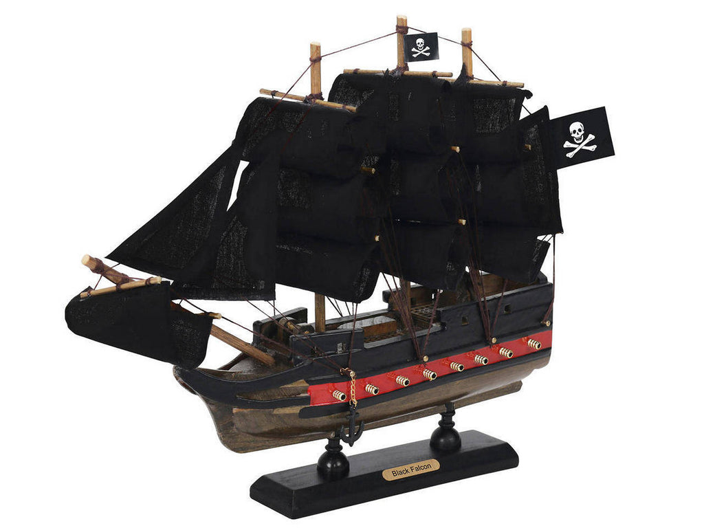 Wooden Captain Kidds Black Falcon Black Sails Limited Model Pirate Ship 12"