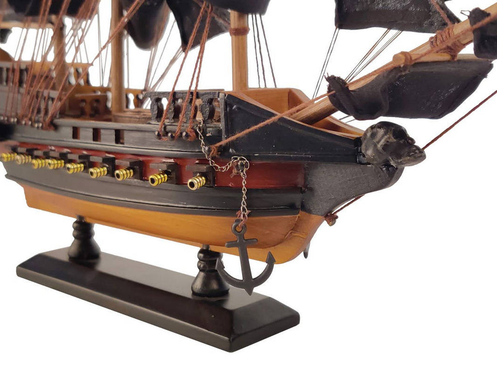 Wooden Black Pearl Black Sails Limited Model Pirate Ship 15"