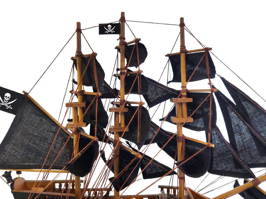 Wooden Black Pearl Black Sails Limited Model Pirate Ship 15"