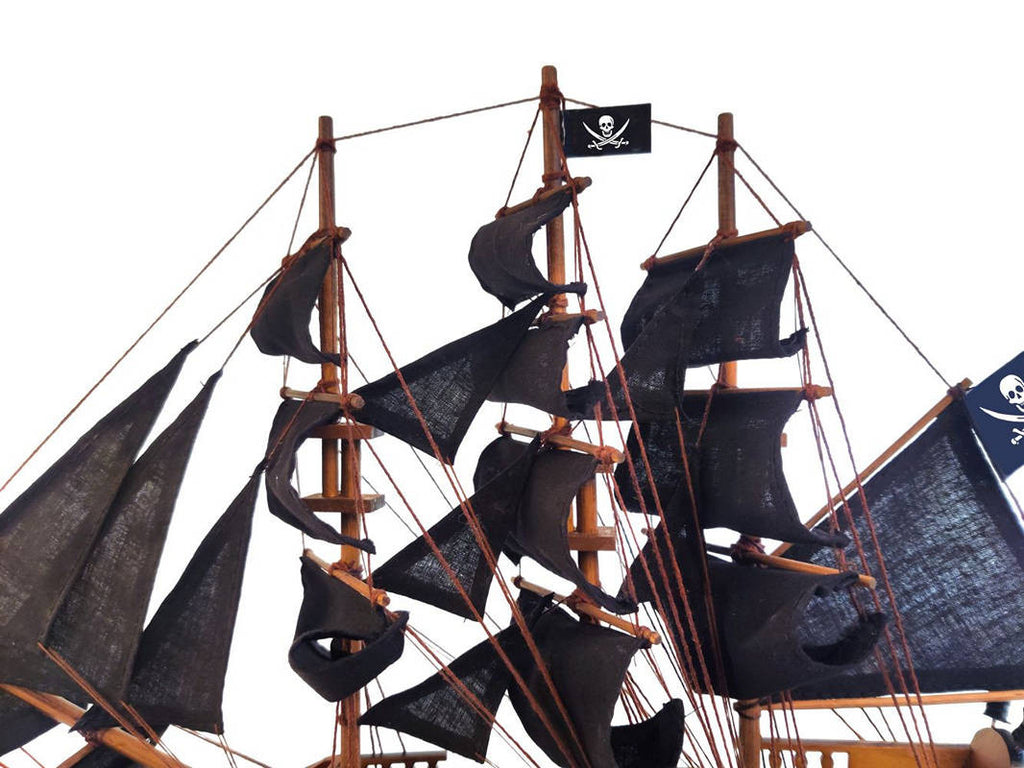 Wooden Black Pearl Black Sails Limited Model Pirate Ship 15"