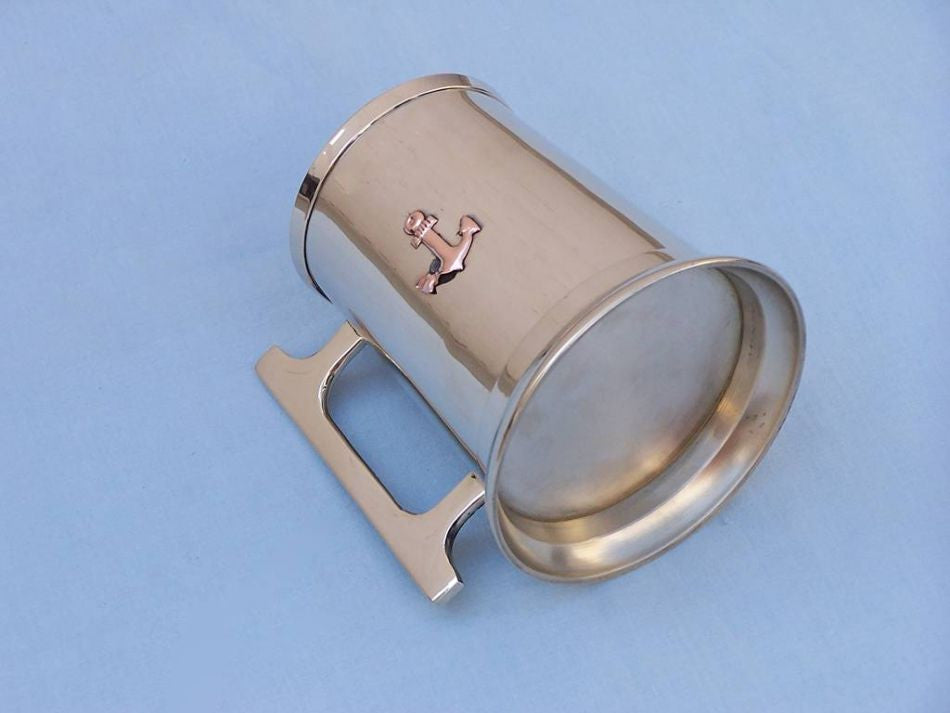 Brass Anchor Mug With Cleat Handle 5"
