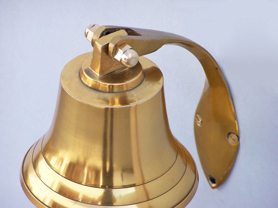 Brass Plated Hanging Harbor Bell 4"