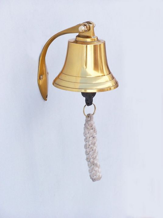 Brass Plated Hanging Harbor Bell 4"