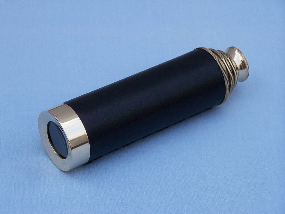 Solid Brass with Leather Spyglass 15"