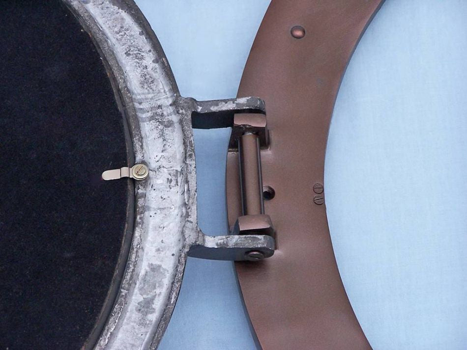 Bronzed Deluxe Class Porthole Clock 24"