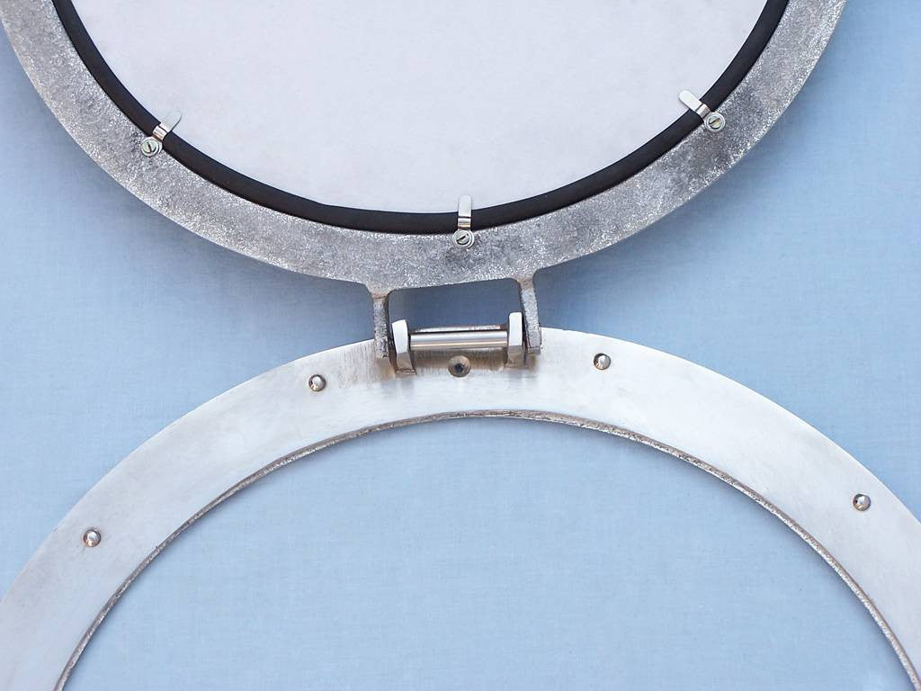 Brushed Nickel Deluxe Class Decorative Ship Porthole Mirror 20"