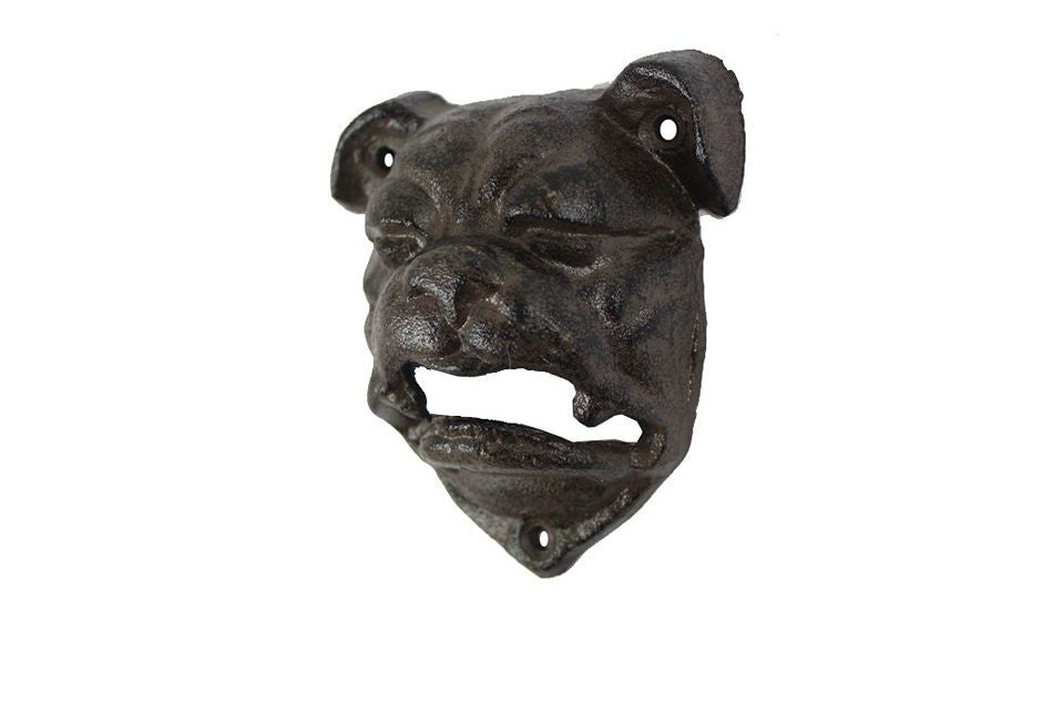 Cast Iron Bulldog Bottle Opener 4"