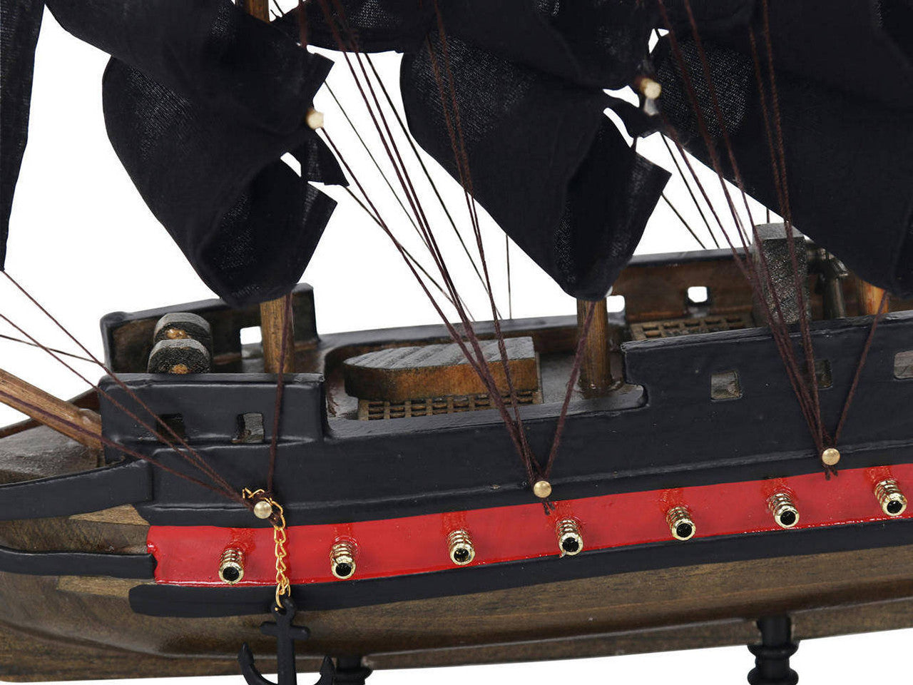 Wooden Caribbean Pirate Black Sails Limited Model Pirate Ship 12"