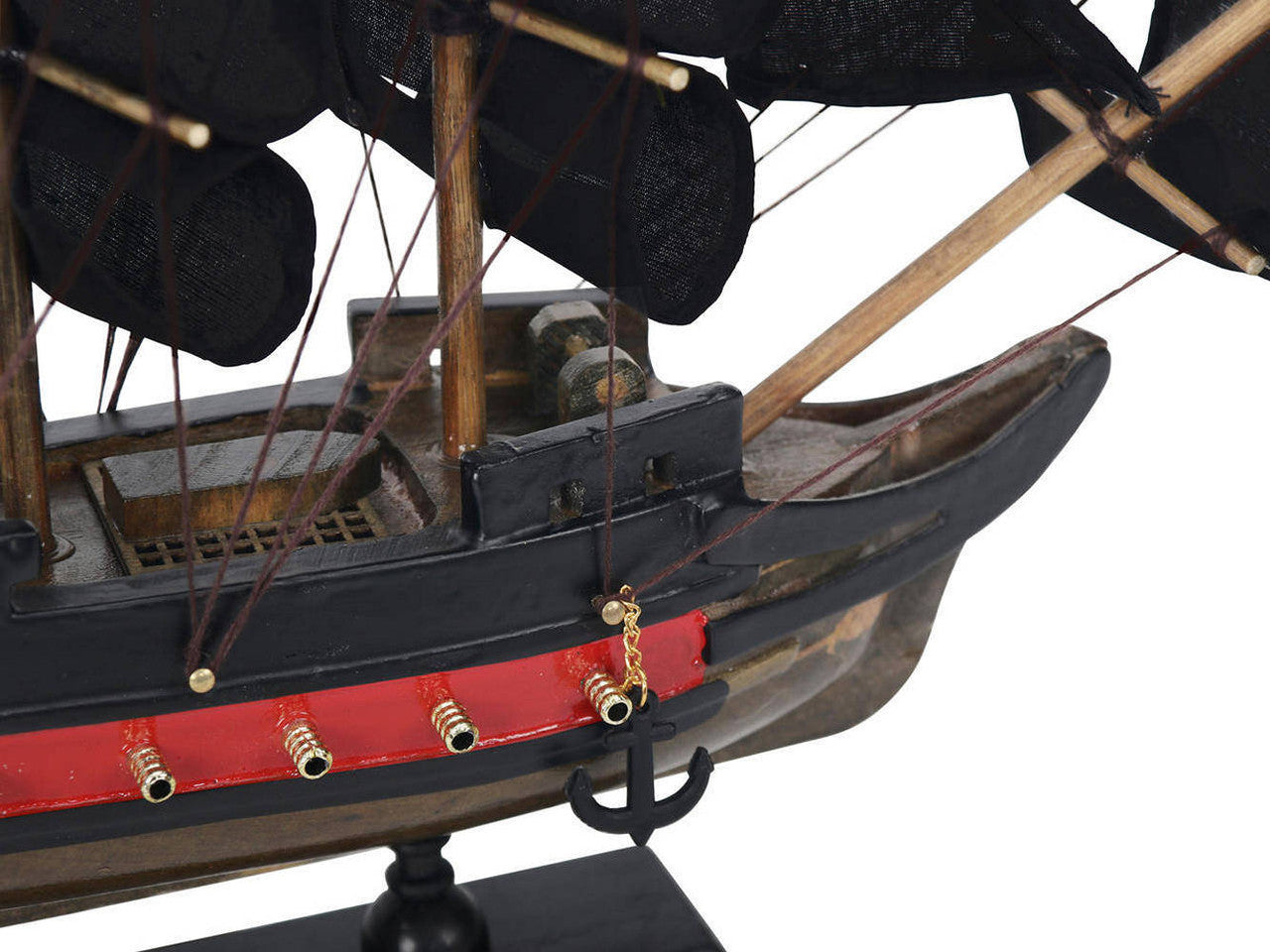 Wooden Caribbean Pirate Black Sails Limited Model Pirate Ship 12"