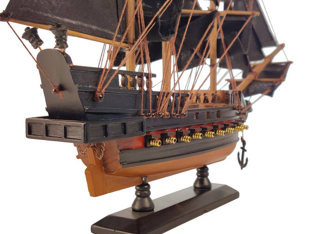 Wooden Caribbean Pirate Black Sails Limited Model Pirate Ship 15"