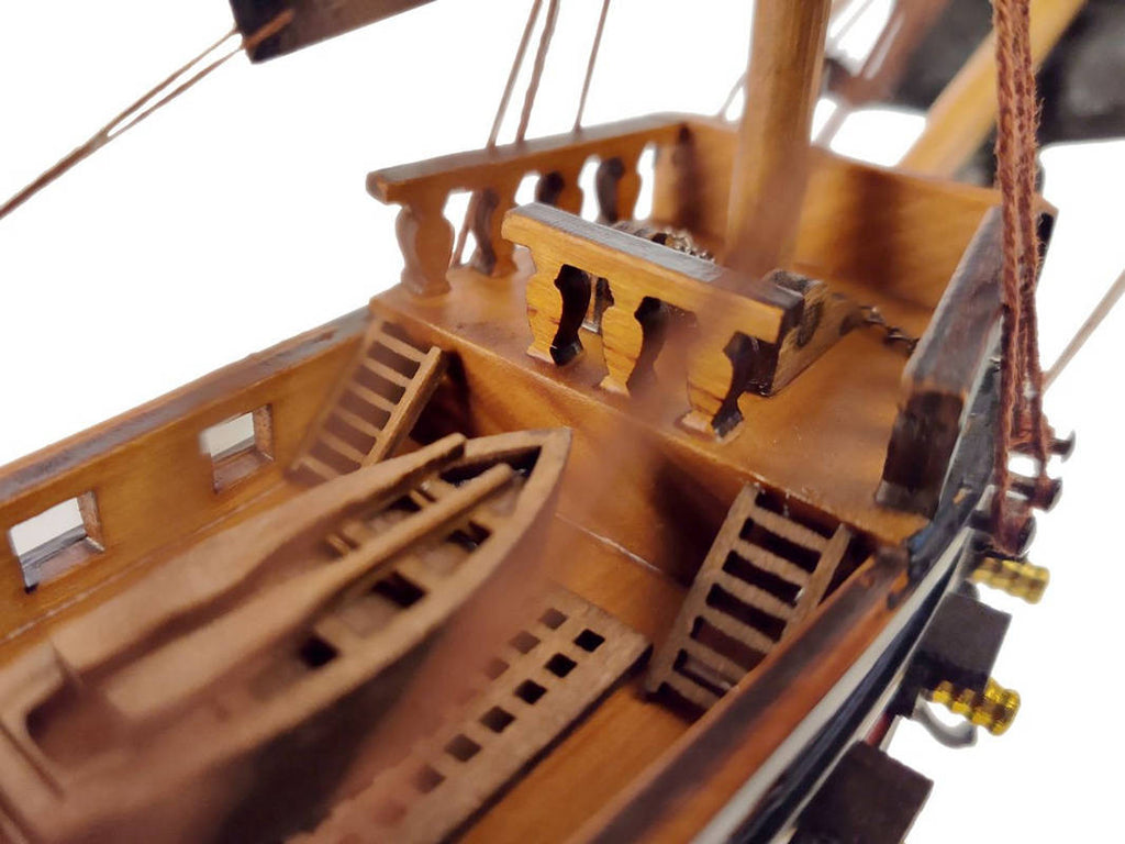 Wooden Caribbean Pirate Black Sails Limited Model Pirate Ship 15"