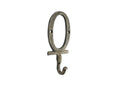Rustic Gold Cast Iron Letter O Alphabet Wall Hook 6"