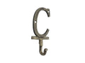 Rustic Gold Cast Iron Letter C Alphabet Wall Hook 6"