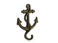 Rustic Gold Cast Iron Anchor Hook 5"