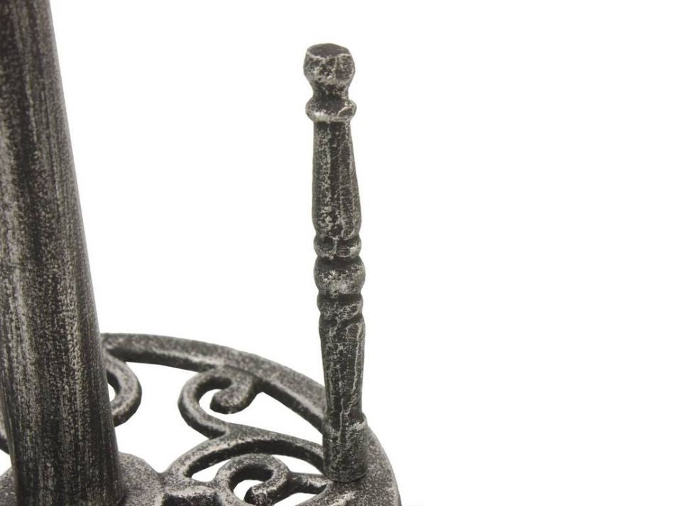 Antique Silver Cast Iron Starfish Paper Towel Holder 15"