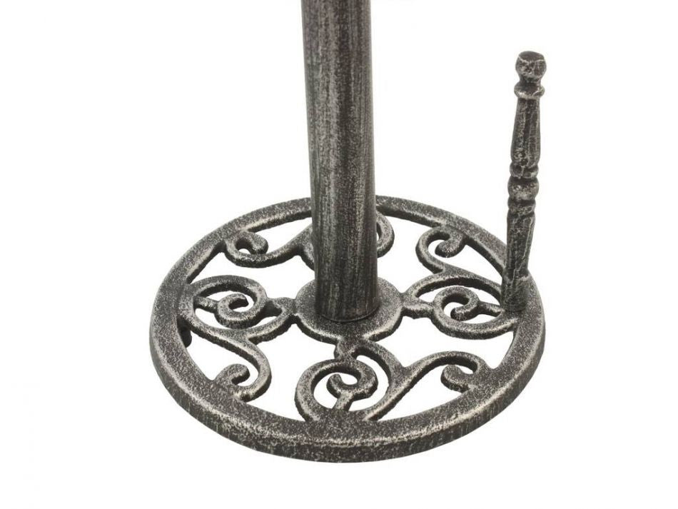 Antique Silver Cast Iron Starfish Paper Towel Holder 15"