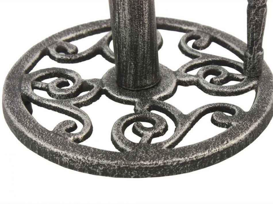 Antique Silver Cast Iron Starfish Paper Towel Holder 15"