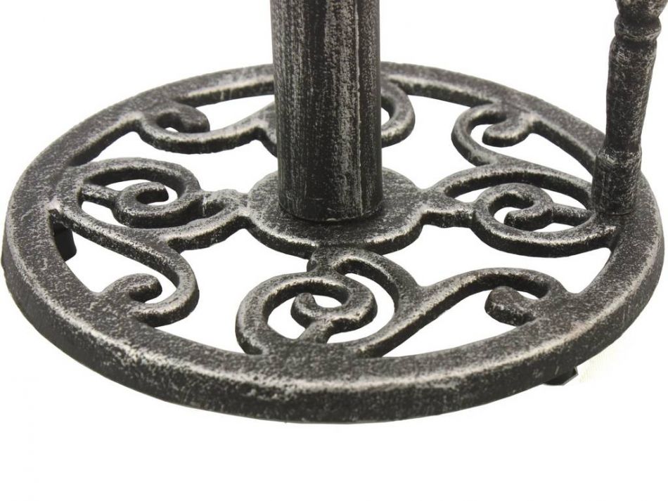 Antique Silver Cast Iron Mermaid Paper Towel Holder 16""
