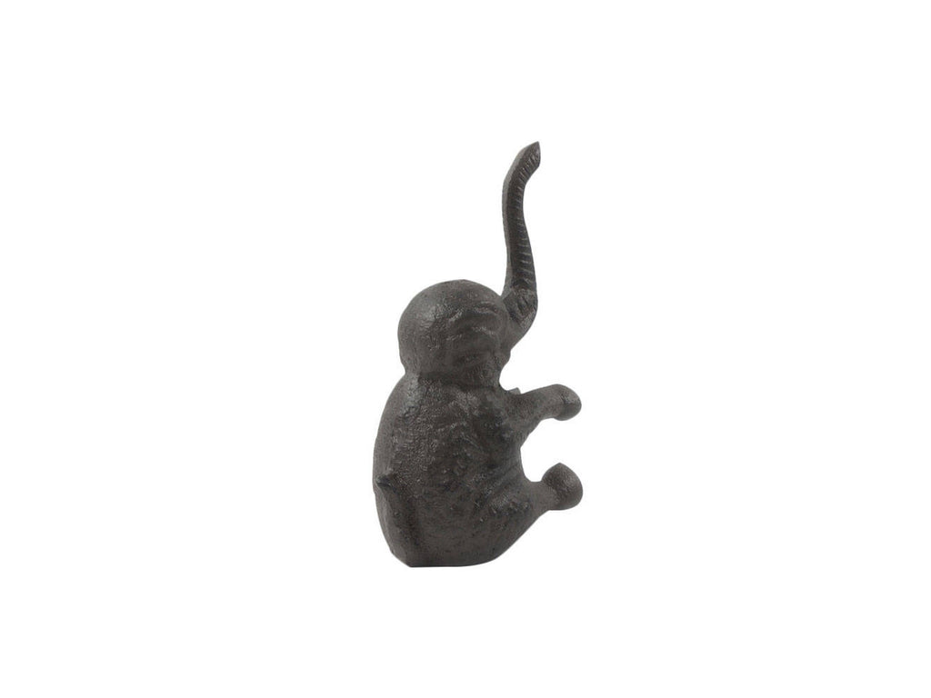 Cast Iron Elephant Metal Door Stop 8"