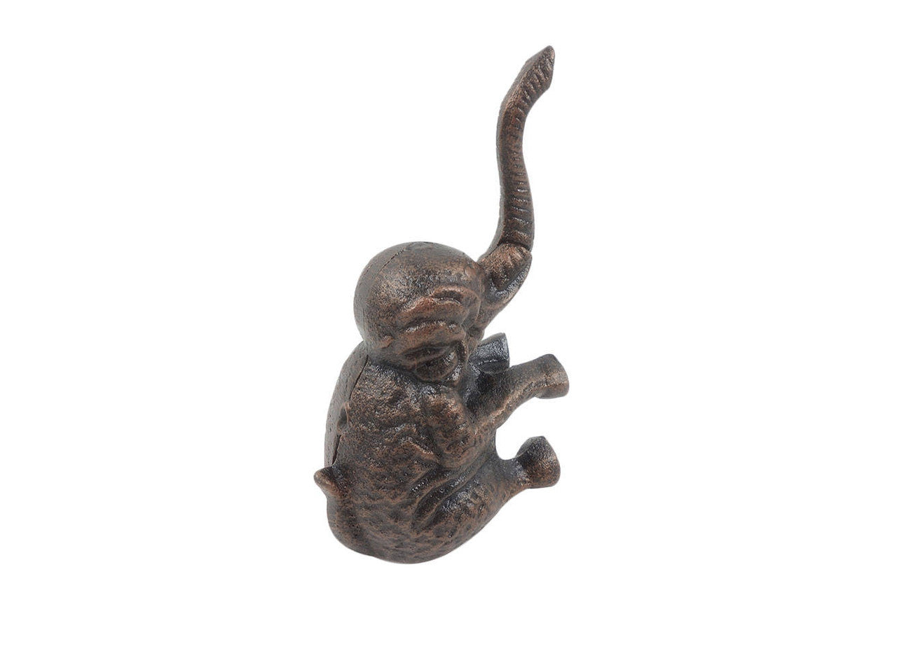 Rustic Copper Cast Iron Elephant Metal Door Stop 8"