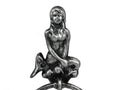 Antique Silver Cast Iron Mermaid Towel Holder 8.5"