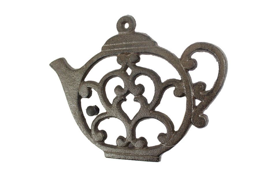 Cast Iron Round Teapot Trivet 8"