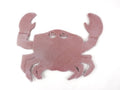 Rustic Red Whitewashed Cast Iron Crab Trivet 11"